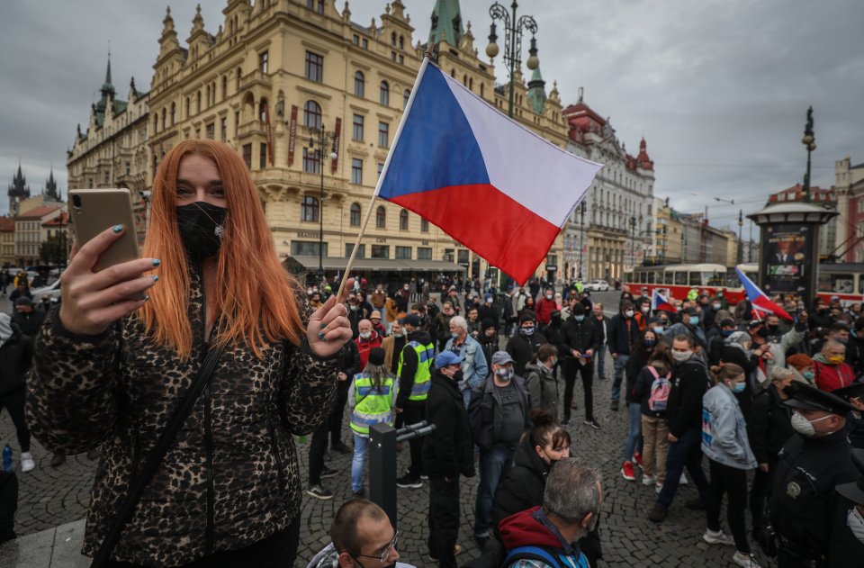 Demonstrace na náměstí Republiky v Praze. Foto: Gabriel Kuchta, Deník N