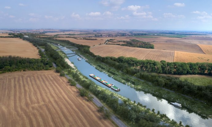 Vizualizace kanálu Dunaj–Odra–Labe. Zdroj: Ministerstvo dopravy