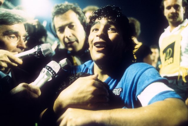 Diego Maradona v dresu Neapole. Foto: ČTK