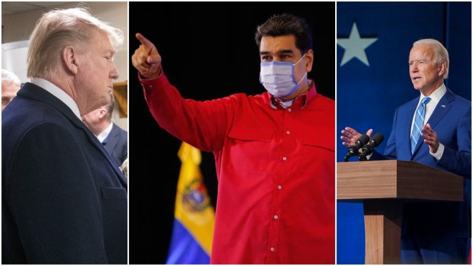 Koláž Deníku N: Foto: White House, twitterový účet Nicoláse Madura a volební štáb Joea Bidena