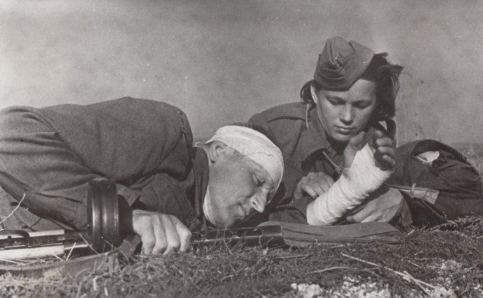 Jarmila Kaplanová při výcviku v táboře u Veseloje, duben 1943. Foto: archiv autora