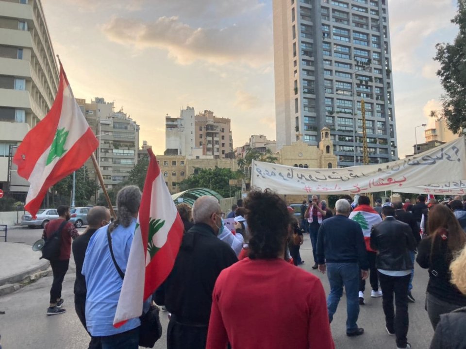 Protivládní demonstrace v Bejrútu. Foto: Anna Janská, Deník N