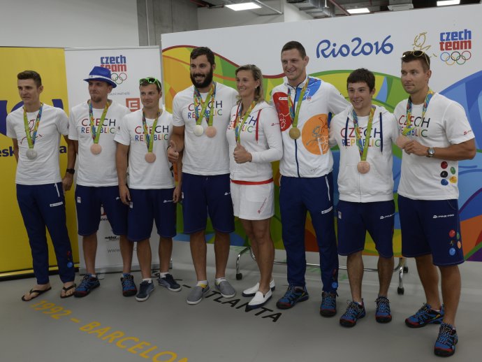 Čeští medailisté z poslední letní olympiády v Riu de Janeiru. Foto: ČTK