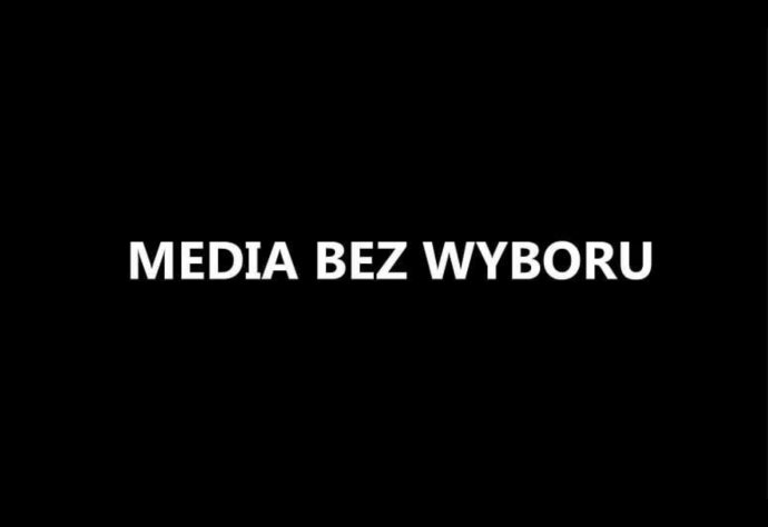 Media bez wyboru. Média bez výběru. Slogan stávky polských soukromých médií proti tzv. solidární dani, kterou na ně chce uvalit vláda. Zdroj: malczakxd, Instagram