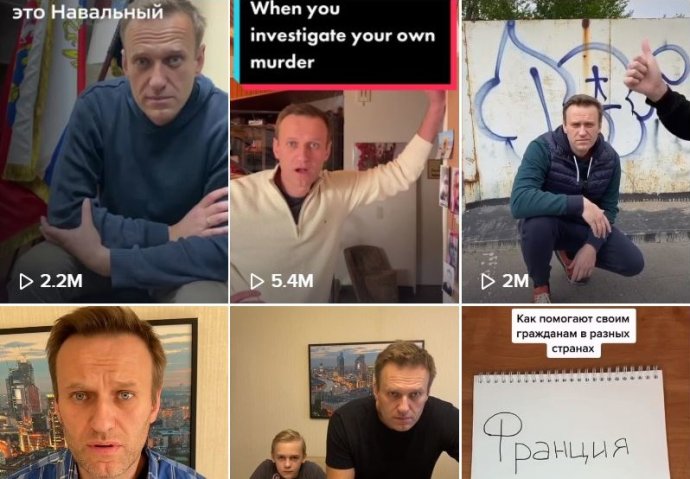 Účet na TikToku má i Alexej Navalnyj. Foto: Reprofoto Deník N