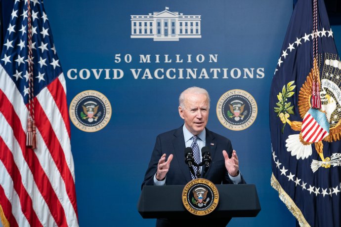 Americký prezident Biden v projevu o očkování proti koronaviru. Foto: Bílý dům