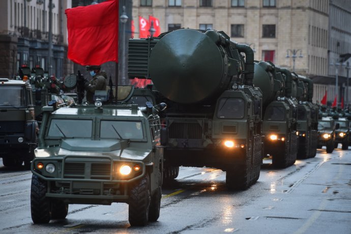 Generálka na velkou vojenskou přehlídku, která se uskuteční 9. května v Moskvě a řadě dalších ruských měst. Foto: ministerstvo obrany RF
