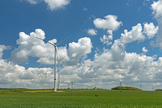 Větrné turbíny v Durynsku, ilustrační. Foto: Alex Buess, Adobe Stock