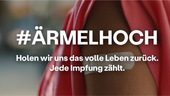 „VYHRNOUT RUKÁV!“ Heslo očkovací kampaně německé vlády. Zdroj: spolková vláda, facebook.com/Bundesregierung