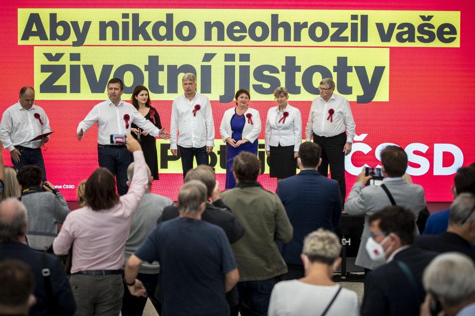 Kampaň sociální demokracie finišuje. Foto: Gabriel Kuchta, Deník N
