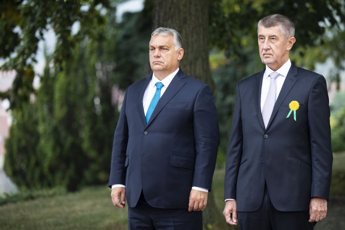 Viktor Orbán a Andrej Babiš v září 2021 při návštěvě maďarského premiéra v Česku. Foto: Gabriel Kuchta, Deník N