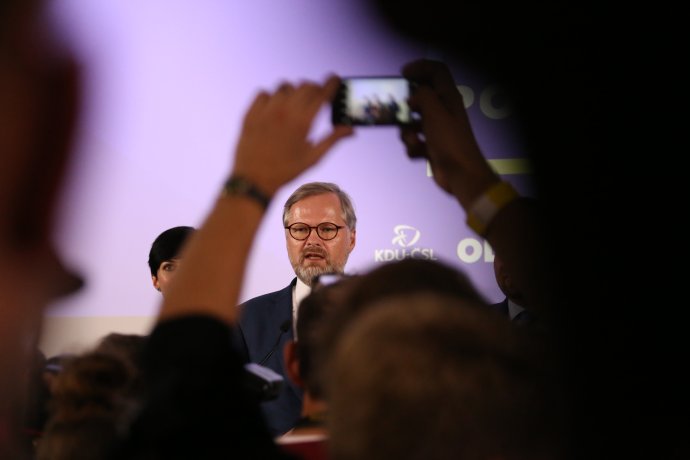 Šéf ODS Petr Fiala je nyní nejčastěji zmiňovaným předsedou strany v dezinformačních e-mailech. Foto: Adam Hecl, Deník N