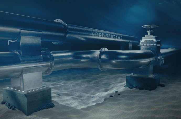 Grafická simulace plynovodu Nord Stream na mořském dně. Zdroj: Lena, Adobe Stock