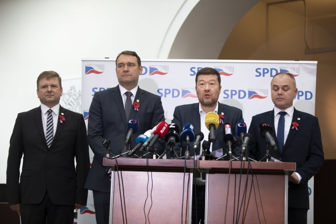 Hnutí SPD získalo na konci listopadu velkorysý dar. Foto: Gabriel Kuchta, Deník N