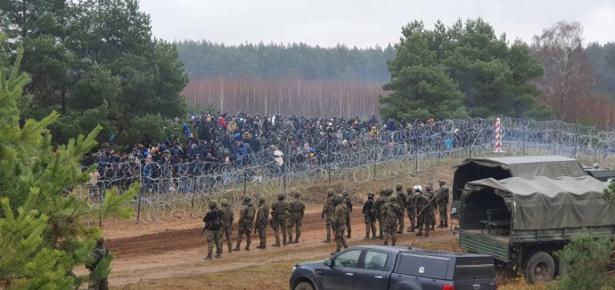 Polsko-běloruská hranice z polské strany. Foto: polské ministerstvo národní obrany