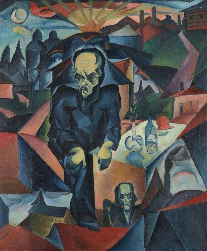 František Foltýn: Dostojevskij (1922). Obraz ze sbírky Moravské galerie v Brně. Repro: Moravská galerie