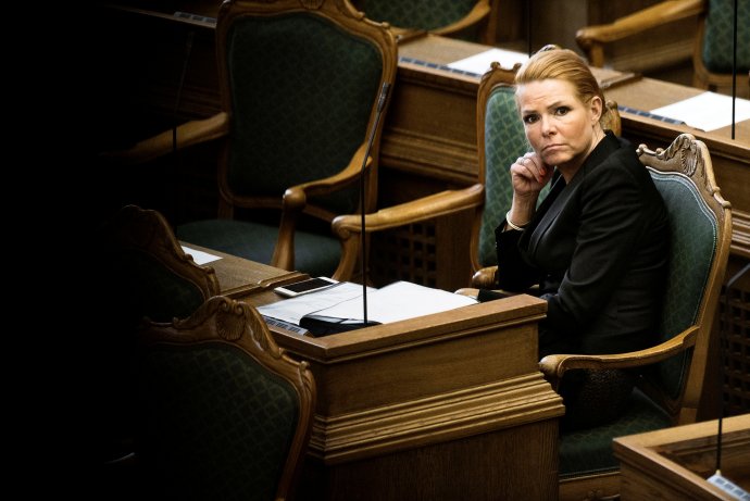 Tehdejší dánská ministryně pro imigraci a integraci Inger Støjbergová v lednu 2016 v parlamentu. Foto: Mathias Loevgreen Bojesen, Scanpix / Rueters