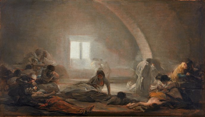 Francisco de Goya, Morová nemocnice, 1808–1810, Originál: Sbírka sbírky markýze de la Romana v Madridu