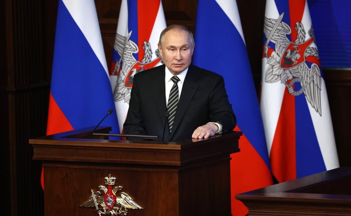 Ruský prezident Putin na zasedání vedení ministerstva obrany. Foto: Kreml, kremlin.ru