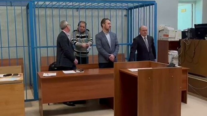 Náměstek ruského ministra dopravy Vladimir Tokarev před moskevským soudem. Foto: Press služba Choroševského soudu