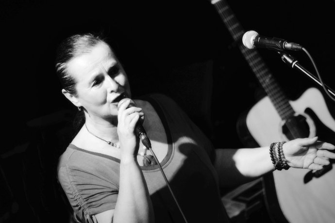 Zpěvačka skupiny Asonance Hana Horká na koncertě v Berouně v roce 2017. Foto: Alena Šustrová