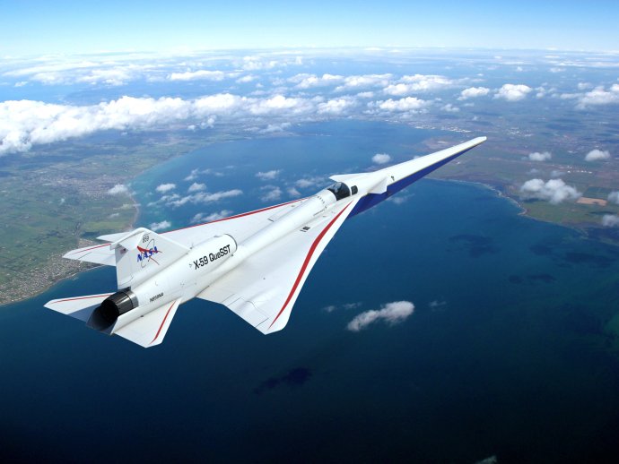 Tiché nadzvukové letadlo x-59 Quesst z dílny NASA by letos mělo uskutečnit první testovací let. Foto: NASA / Lockheed Martin