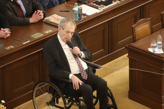 Prezident Miloš Zeman ve Sněmovně prosazoval zrušení daňových výjimek. Foto: Ludvík Hradilek, Deník N