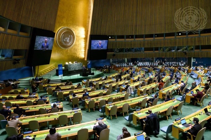 Zasedání Valného shromáždění OSN, debata o očkování, 25. února 2022. Foto: Loey Felipe, UN Photo, OSN