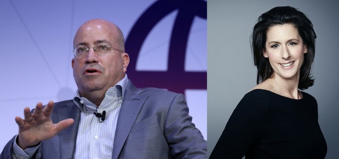 Generální ředitel CNN Jeff Zucker rezignoval kvůli vztahu s šéfkou komunikace Allison Gollustovou. Nyní odchází i ona. Foto: Reuters, CNN