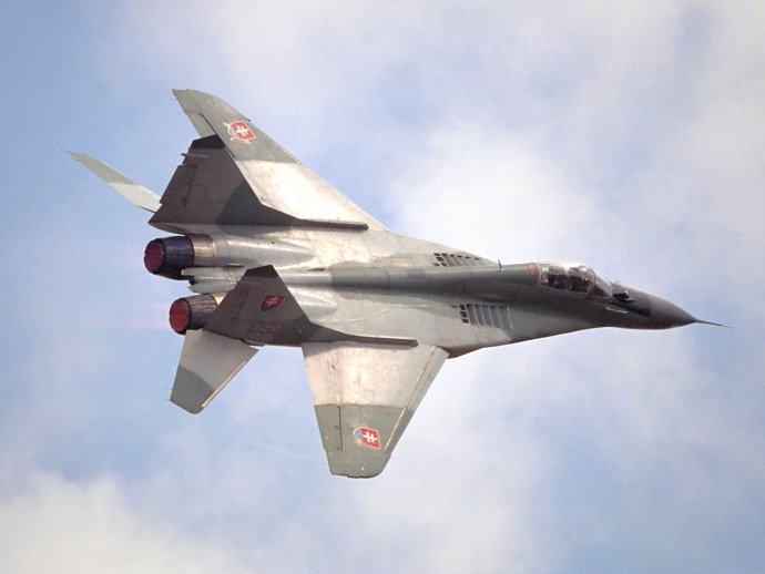 Slovenský MiG-29A, v kódu NATO nazývaný Fulcrum. Foto: Wikimedia Commons
