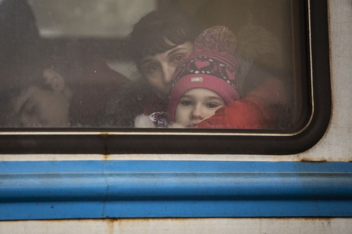 Uprchlíci z Ukrajiny. Foto: Gabriel Kuchta, Deník N