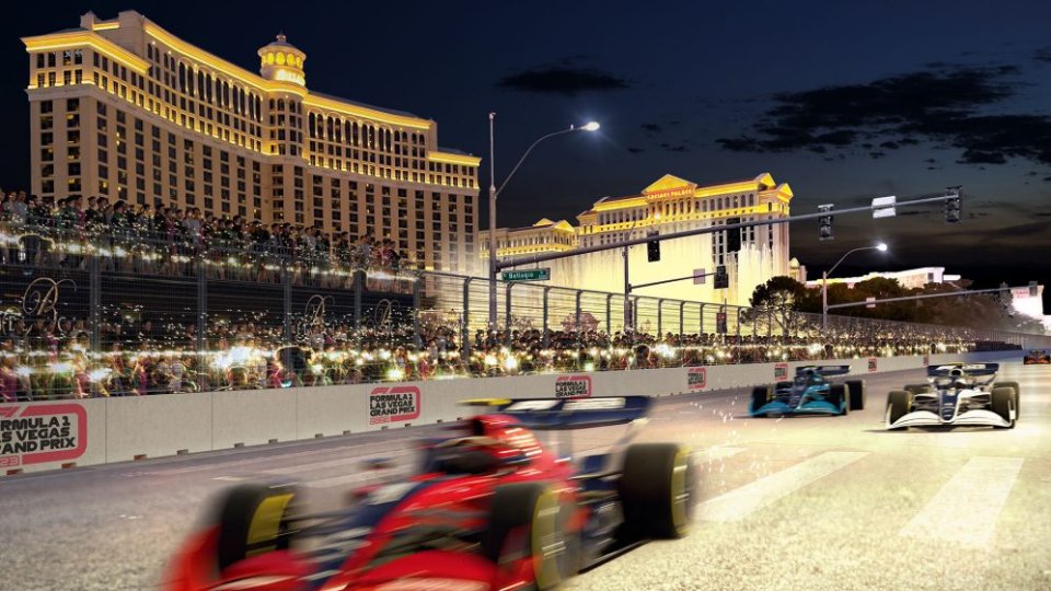 Vizualizace nočního závodu v Las Vegas. zdroj: F1