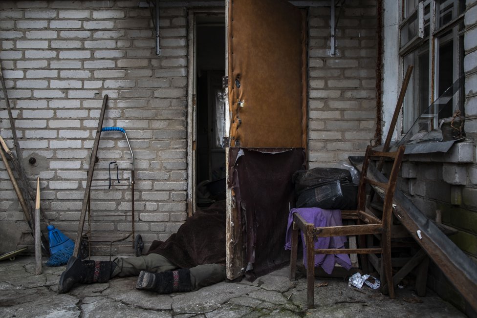 Ljuda, zabitá 5. března 2022 kolem osmé hodinny ranní v ukrajinské Buči ruským snajprem. Bezdůvodně. Foto: Gabriel Kuchta, Deník N