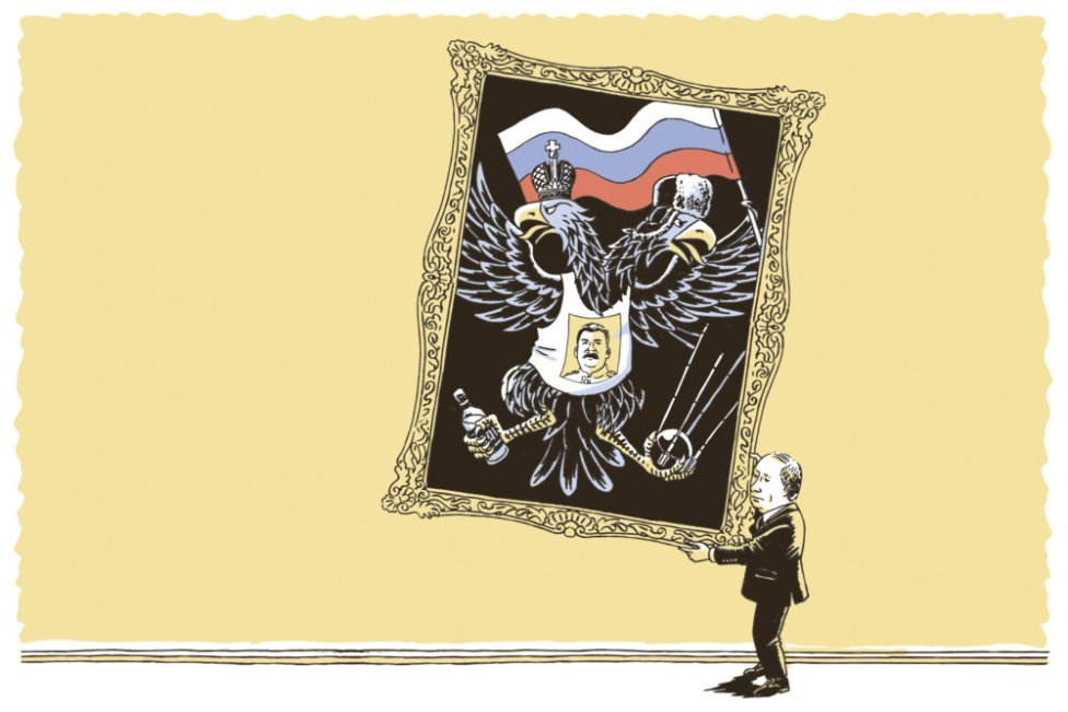 Cílem, kterému se v Rusku nyní podřizuje vše, je mocenská a územní expanze bez stanovených mezí. Ilustrace: Petr Polák