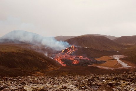 Loňská erupce sopky v „údolí eunuchů“ na Islandu. Foto: AV ČR