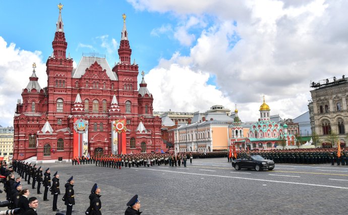 Přehlídka ruské armády ke Dni vítězství 9. 5. 2022 na Rudém náměstí v Moskvě. Foto: Kreml, kremlin.ru