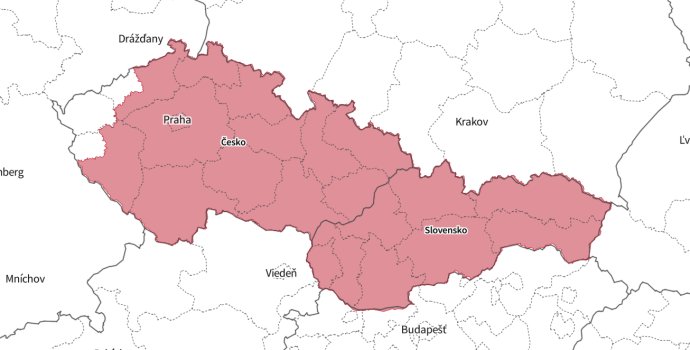 Jak velké je okupované území Ukrajiny vtělené do území Československa. Mapa: Daniel Kerekes, Denník N, zdroj dat: ISW, vlastní zpracování