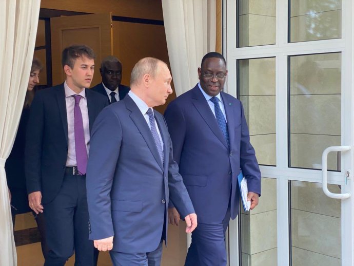 Putin a senegalský prezident Sall v Soči. Foto: úřad senegalského prezidenta