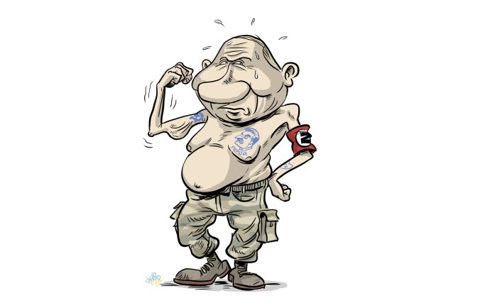 „Putinův člověk“ je pokračováním „sovětského člověka“, jež s sebou nese deformaci teroru a totality. Ilustrace: Shooty