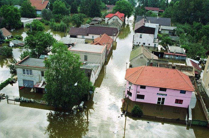 Povodeň v Neratovicích. Foto: Město Neratovice