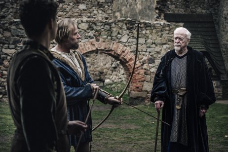 Michael Caine s Karlem Rodenem, představitelem Václava IV. Foto: Stanislav Honzík