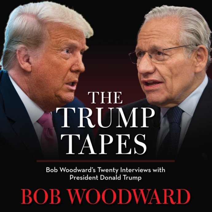 Slyšet Trumpa mluvit je jiný zážitek než číst přepisy rozhovorů s ním. Proto se slavný americký novinář Bob Woodward rozhodl vydat místo klasické knihy audioknihu Trump Tapes, v překladu Trumpovy nahrávky. Foto: Simon and Schuster
