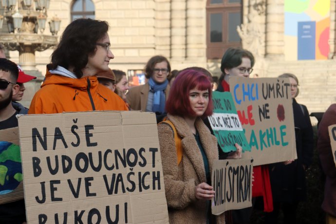 Studentská stávka za klima. Foto: Marie Dámková, Deník N