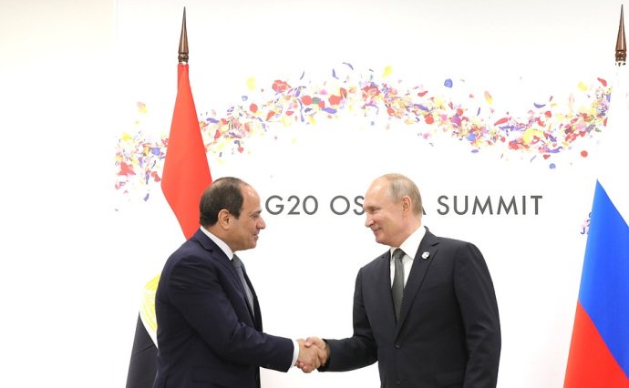 Prezidenti Egypta a Ruska Sísí a Putin na summitu G20 v japonské Ósace v roce 2019. Foto: Kreml, kremlin.ru