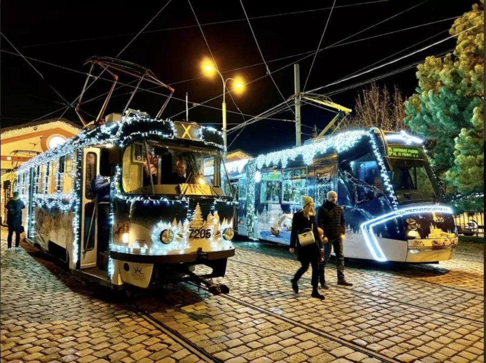 Vánoční tramvaje. Foto: DPP