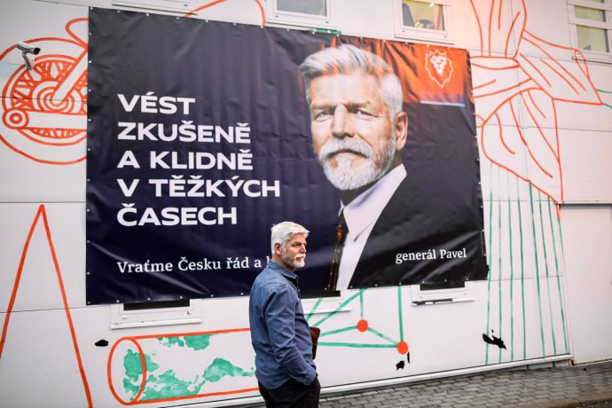 Petr Pavel během kampaně v Brně. Foto: Gabriel Kuchta, Deník N
