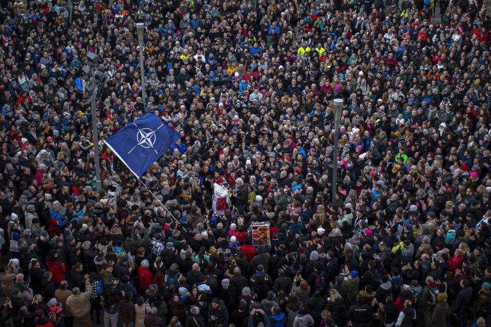 Nad očekávání vysoká návštěva na mítinku Petra Pavla v Ústí nad Labem. Foto: Gabriel Kuchta, Deník N