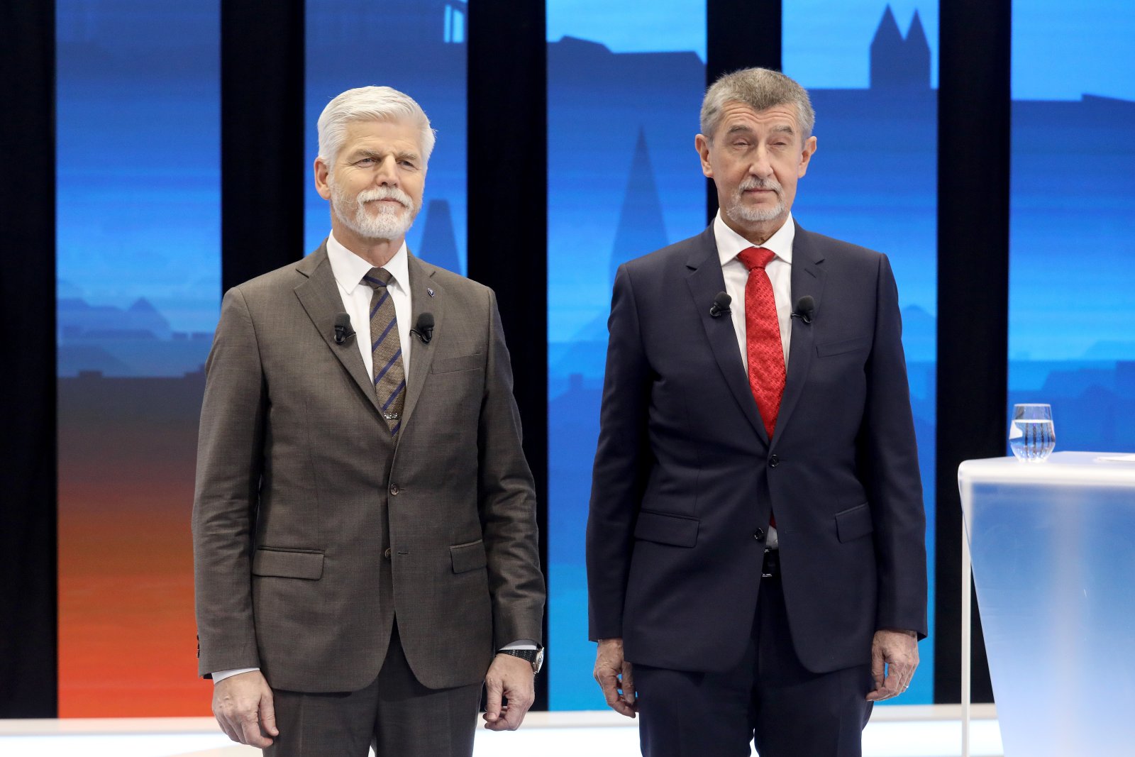 Petr Pavel a Andrej Babiš v debatě na Primě. Foto: Ludvík Hradilek, Deník N