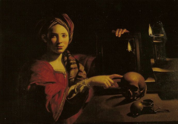 Alegorie marnosti věcí pozemských. Neznámý francouzský malíř ze 17. století. Galleria di Palazzo Barberini a Roma. Repro: Deník N