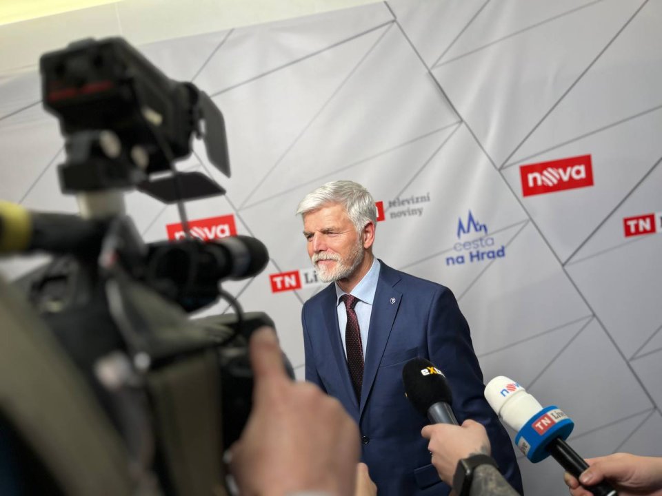 Petr Pavel po debatě s Andrejem Babišem na TV Nova. Foto: Matěj Škop, Deník N